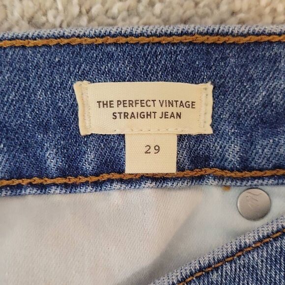 Madewell Women’s The Perfect Vintage Straight Jean Size 29 - Picture 5 of 9